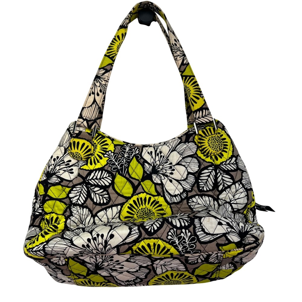 Vera Bradley Emily Satchel Citron Quilted Cotton Shoulder Bag Purse Retired